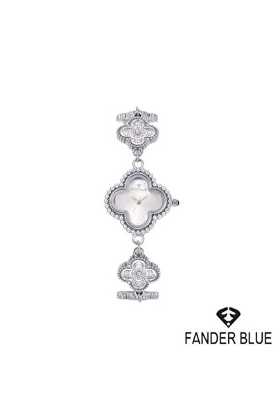 FANDER BLUE Vanderblue Women's Watch with Steel Strap, Silver, White Dial