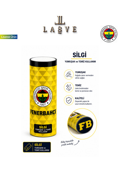 Fenerbahçe 2026 GUMĂ DE ȘTERGĂTOR CU LOGO-UL EMBLEMEI SEZONULUI NOU LICENȚIAT...