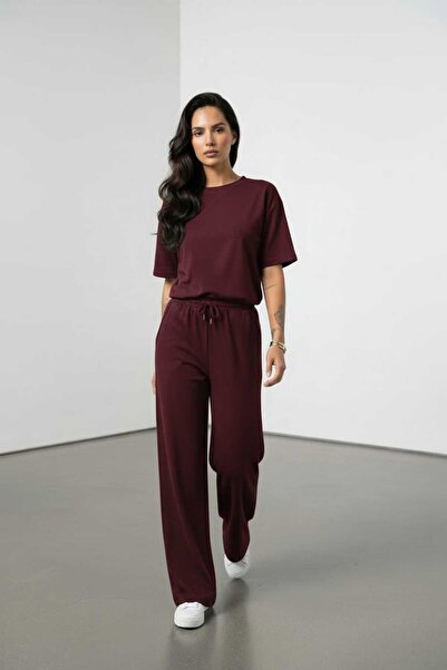 mooishan 2-Piece Wide Leg New Season Modal Set - Top and Bottom Set