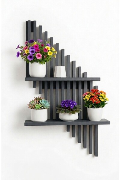 Ev dekka Modern Dekoratif Duvar Rafı - 70x40 cm Yapışkanlı Askısız Montaj - A...