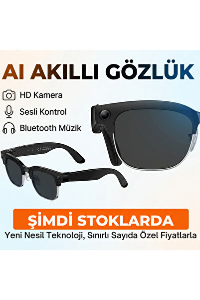 Moda Yürüyüşü AI Akıllı Gözlük - 4K Kameralı, ChatGPT Destekli, Gerçek Zamanl...