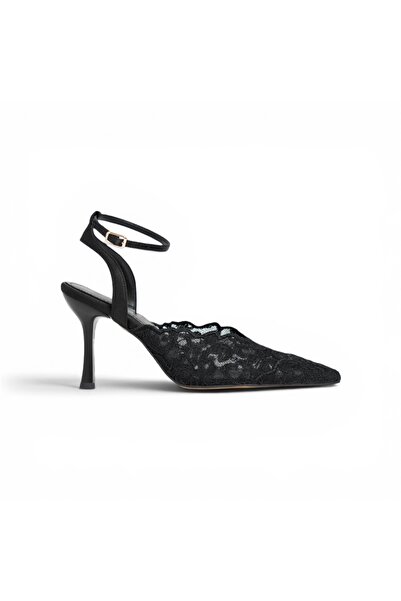 runa shoes Tocuri înalte cu detaliu brodat din dantelă și vârf ascuțit, cu ba...