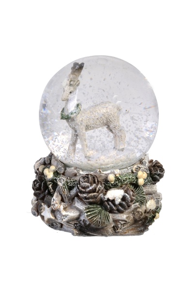 Zumzeria Glob de zăpadă decorativ de Crăciun cu cerb 7cm