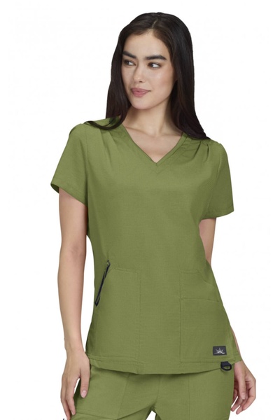 KOI Happiness Solis Sari Halat medical de damă, Verde măsliniu Martini (1129)