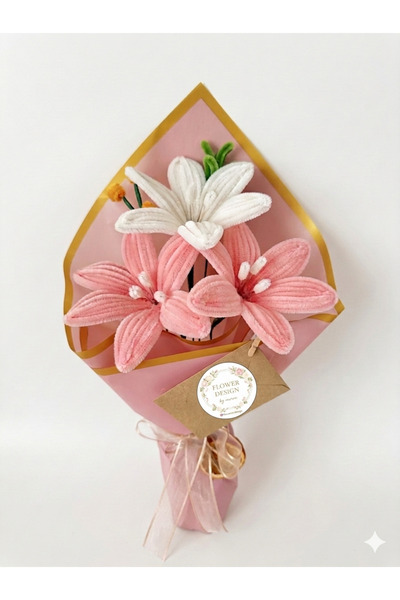 Flower desıgn by Merve ŞÖNİL 3’lü LİLYUM BUKETİ