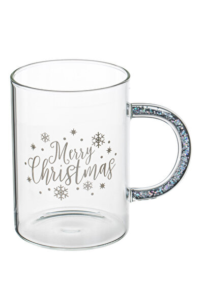 Zumzeria Transparent Glass Mug with Confetti Handle 450ml