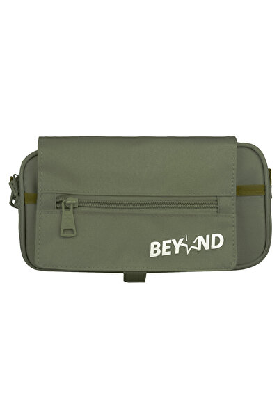 Zumzeria Large Pencil Case with 4 Zippers Khaki 22x9x11cm