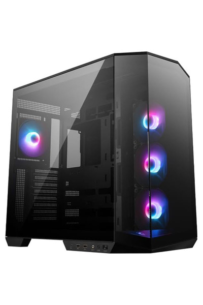 MSI علبة كمبيوتر MAG PANO 100R PZ ATX متوسطة الحجم مع 4 مراوح ARGB مقاس 120 م...