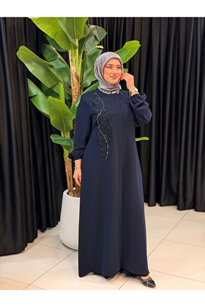 Butik büyük beden Lüks Taşlı Ferace