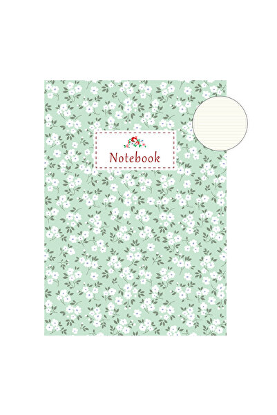 Zumzeria B5 Dictation Notebook Mint Green with Floral Pattern - 40F