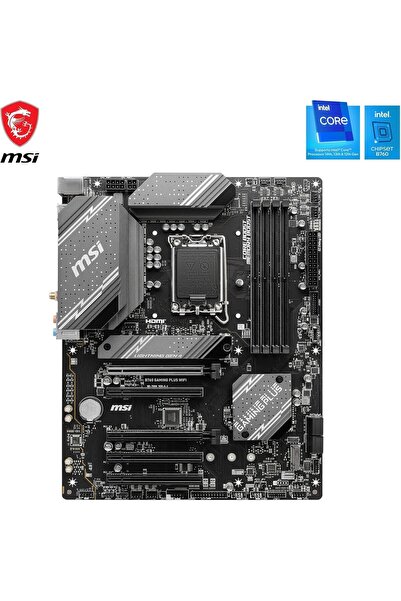 MSI لوحة أم B760 GAMING PLUS WIFI، بتصميم ATX - تدعم معالجات إنتل من الجيل الثاني عشر والثالث عشر