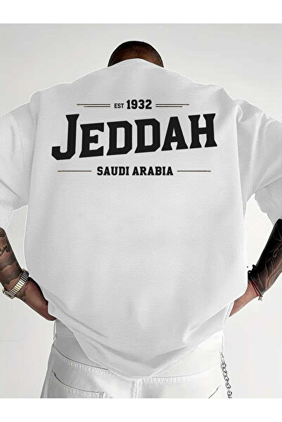 SAUDI Men and Women's 100% Cotton T-Shirt - Oversized Crew Neck Short Sleeve ...
