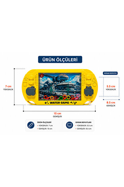 shopExxtra Suda Halka Geçirme Oyunu Retro Su Oyuncağı Mini El Konsolu Çocuk ve Yetişkin Nostaljik Water Game