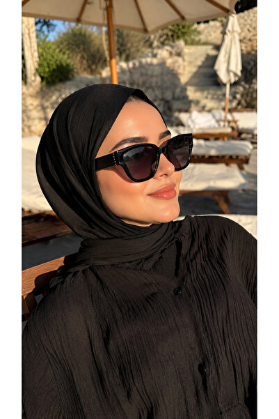 SADEN Arven Oversize Black Square Sunglasses with Uv400 Protection Modern Model
