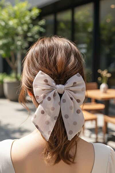 FAYRA ACCESSORIES Mašna, kopča, šifonska tkanina sa polka tačkastim uzorkom, ...