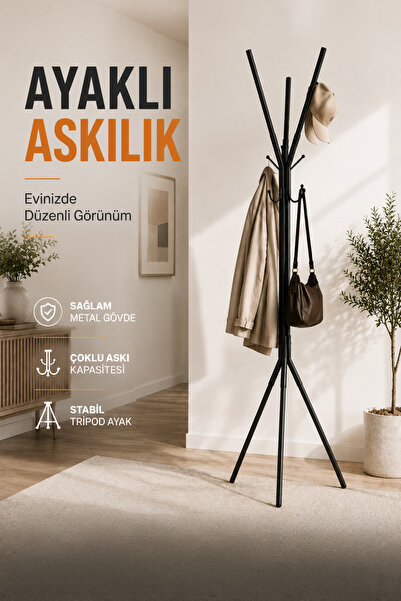 Vienev Modern Tripod Ayaklı Metal Askılık 160 cm
