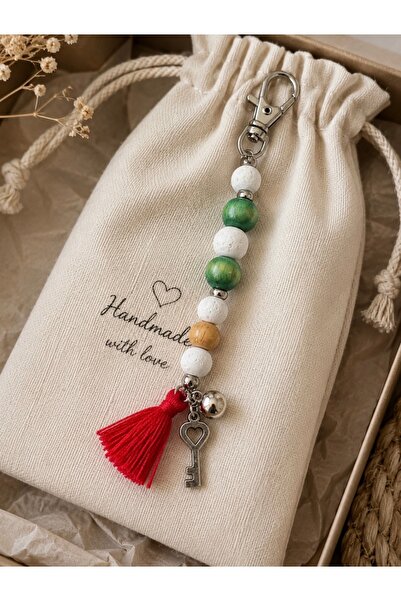Handmade Scarlet Key Keychain