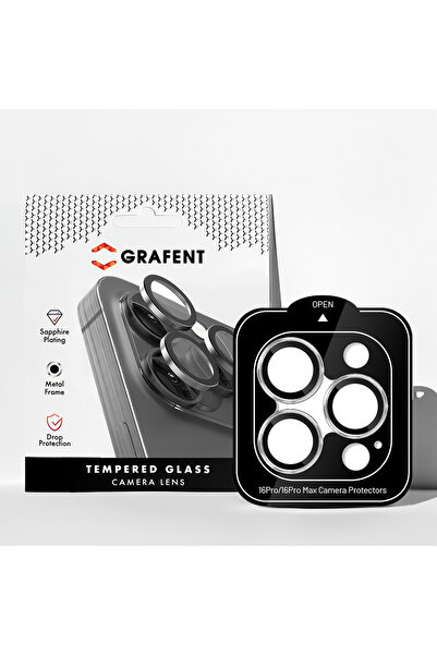 Grafent iPhone 16 Pro / 16 Pro Max Sapphire Lens Protector - White, Full Came...