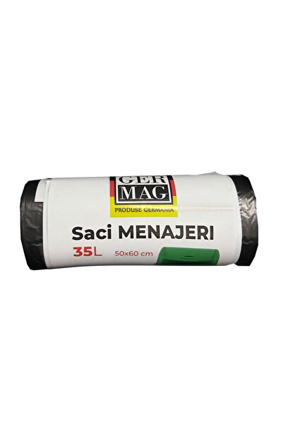 Germag Rolă de saci menajeri de 35L - 20 de saci de gunoi rezistenți pentru u...