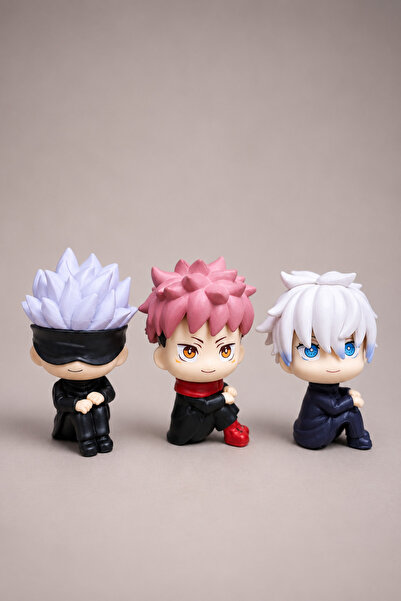 MINDA Jujutsu Kaisen Anime 3'lü Figür - 10 cm - Premium Özel Seri - Look Up K...