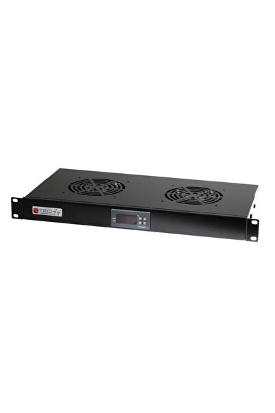 Techly 023349 Panou de răcire 2x23W Rack 19 " 1U, cu termostat LED