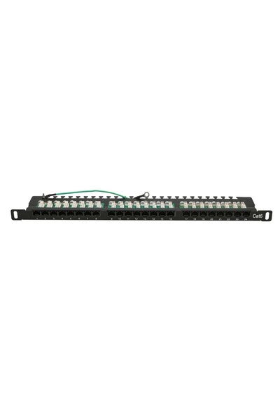 Extralink Panou de patch-uri UTP Cat6 cu 24 de porturi, 0.5U