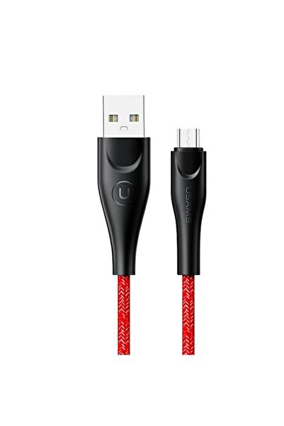 Usams Nylon Cable U41 microUSB 1m 2A red SJ393USB02 (US-SJ393) Fast Charge