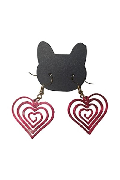 OEM Heart Earrings, plastic, multicolor