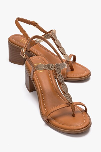 LuviShoes Sandale cu toc gros pentru femei SERONA, din piele naturală, cu cat...
