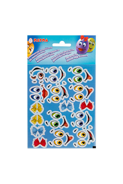 Zumzeria Autocolante decorative cu model Smiley pentru ouă de Paște - 16 bucăți