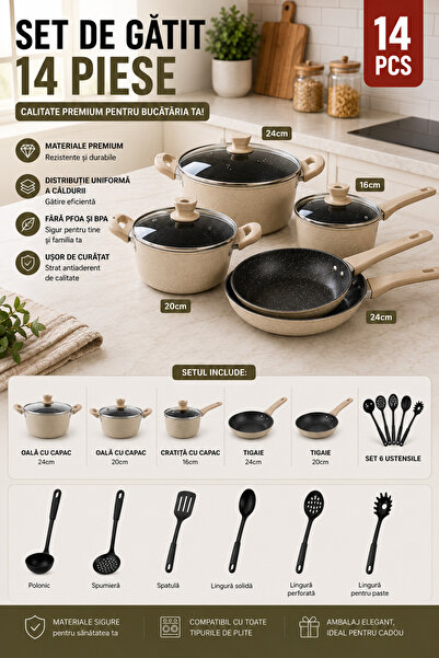 OEM HomeRoy – Set Oale de Gătit 14 Piese