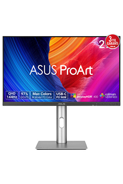 ASUS ProArt PA278CGRV 27″ 144Hz 5ms Dahili Hoparlör Pivot VESA DisplayHDR 400...