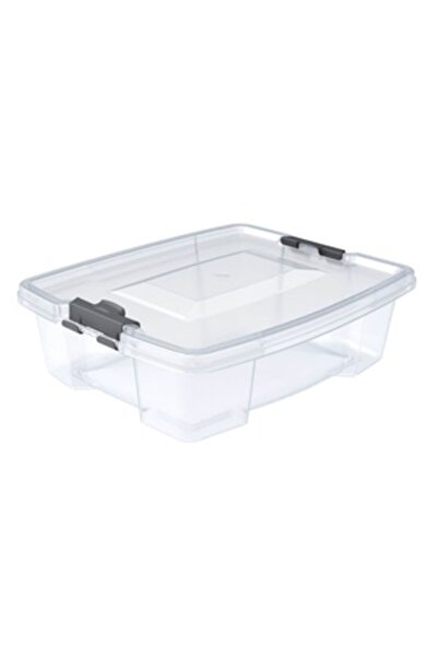 Zumzeria Transparent Plastic Storage Box with Lid 1.5L