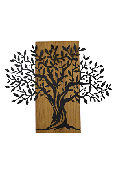 Zumzeria Metallic Painting with the Tree of Life on Wooden Base 67.5x58cm