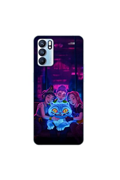 OEM Husa compatibila cu Oppo Reno6 5G Silicon Gel Tpu Model KPop Demon Hunter...