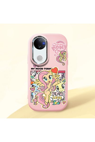 ucuc Vivo V50 Compatible Shock-Absorbing Camera Protected Pink Silicone Case