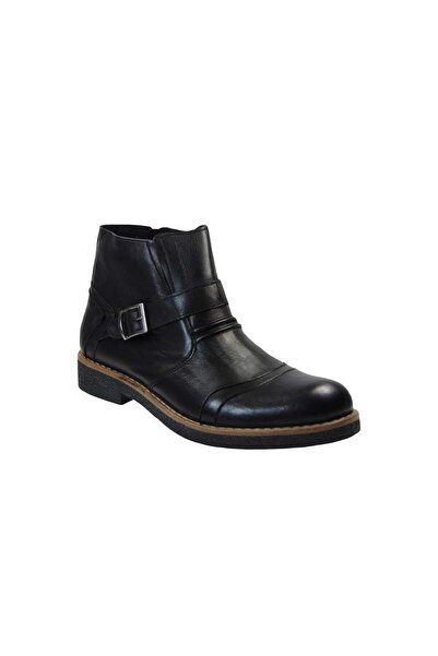 OEM Tsimpolis Shoes R13 Ανδρικό Μποτάκι Δερμάτινο Μαύρο