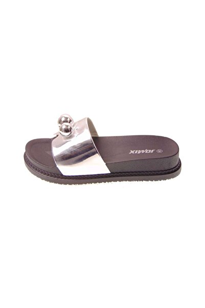 OEM Tsimpolis Shoes D7647-3 Γυναικεία Παντόφλα Ασημί