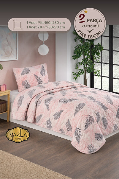 MARLA HOME Tek Kişilik Pike Takımı | 160x230 cm | Çok Amaçlı Yatak Örtüsü & B...