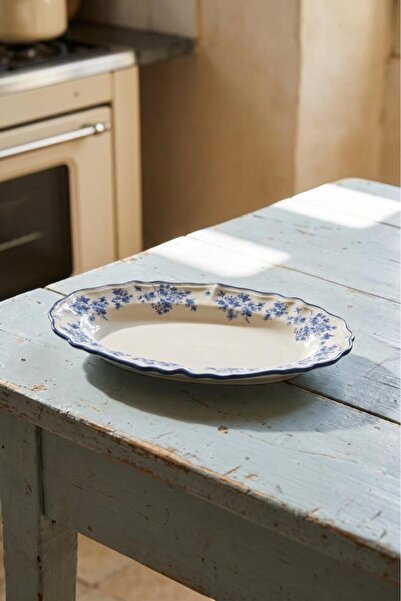 ACAR VINTAGE GARDEN TEKLİ OVAL TABAK 19CM