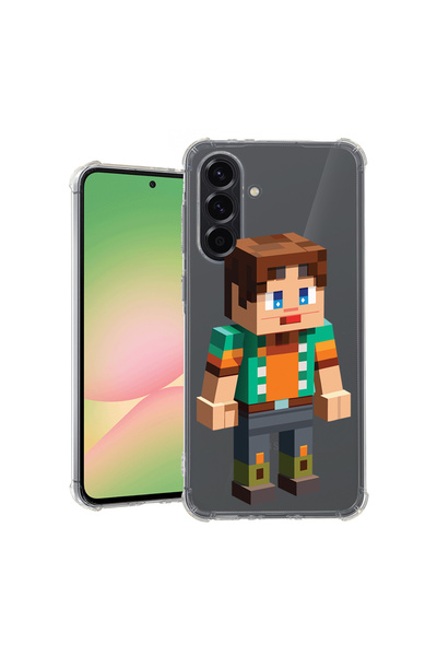 bestcase ®   Husă Antișoc pentru Samsung Galaxy A27 5G, Personaj Minecraft, 3...
