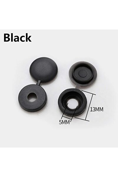 Choice9 100pcs black Screw Cover Cap Plastic One-piece Screw Cap Cover Nail N...