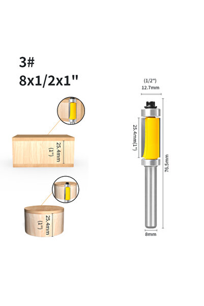 Choice1 8x12.7x25.4 6.35MM 8MM 12MM 12.7MM ريشة تقطيع متساوية بقاعدة تثبيت مز...