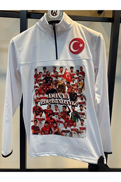 CLAW UP WORK World Cup Pvc Turkey Emblem White Sweatshirt