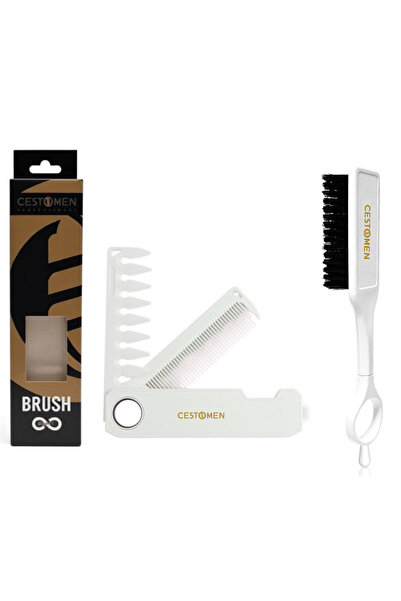 Choice3 2pcs White Set 360°Rotatable Ring Folding Comb & Barber Hair Cleaning...