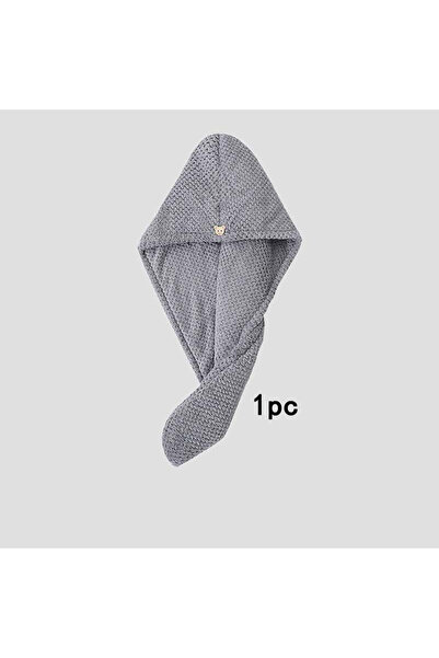 Choice grey Solid Premium Microfiber Hair Head Towel Wrap For Women Quick-Dry...