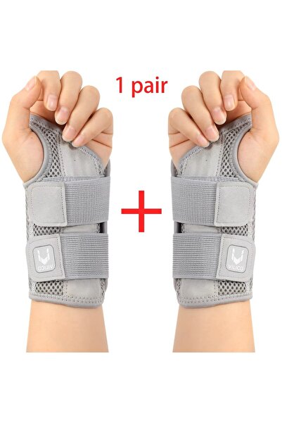 Choice10 دعامة معصم رمادية اللون مع دعم للإبهام للرجال والنساء، مقاس L-XL، قط...