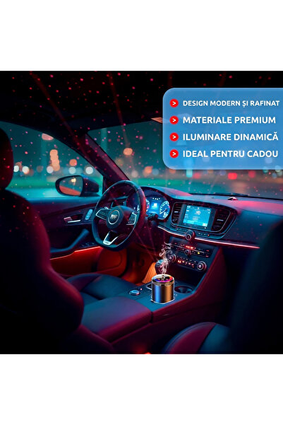 PRIMEDEO Odorizant Auto LED – Lumini care Dansează pe Muzică