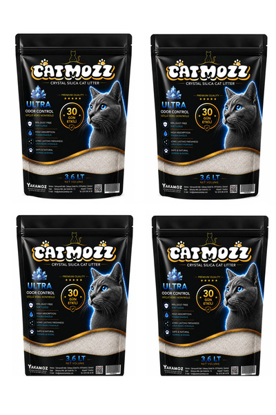 CatMozz Premium Kristal Silika Kedi Kumu 4'lü 3.6 LT