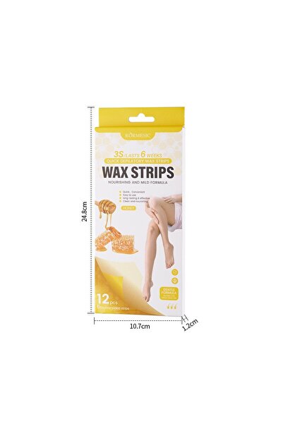 Choice3 Honey 12 Pcs Depilatory Wax Strips Waxing Kit for Women Men Face Leg ...